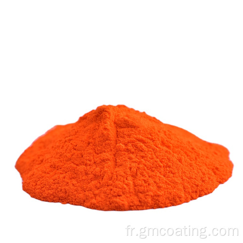 revêtement en poudre de pelage orange